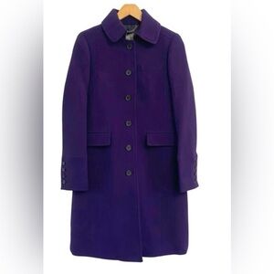 J. Crew Women's Deep Purple Italian Wool w/ Thinsulate Insulation Coat, Sz 4